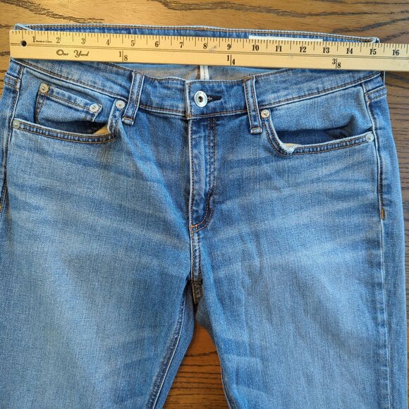 Rag & Bone Dre Low Rise Slim Boyfriend Women Jeans 28 light blue distressed - Picture 12 of 16